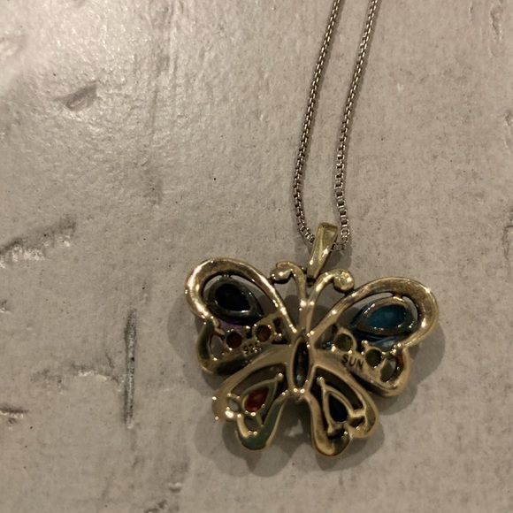 Sterling butterfly necklace - Picture 7 of 8